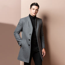 Load image into Gallery viewer, 2019 new men&#39;s high quality casual fashion jacket winter men&#39;s long section slim coat wool coat coat windbreaker jacket