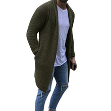 Load image into Gallery viewer, Men Cardigan Sweater Men Long Sleeve Solid Sweater Coat Winter Autumn Slim Fit Overcoats Cardigans Knitwears Knitted Streetwears