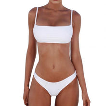 Load image into Gallery viewer, 2020 Women Sexy Solid Color Women Strap Top Padded Bra High Waist Panties Bikini Swimwear Set